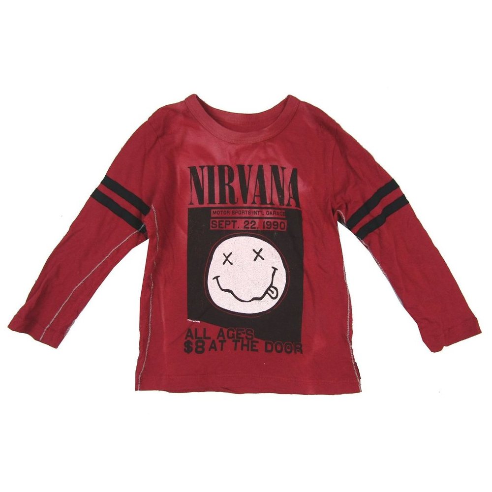 Nirvana Trunk LTD 1990 Youth Red LS T Shirt